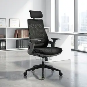 Office Chair : Modern Ergonomic Chair High-Back Fabric Seat