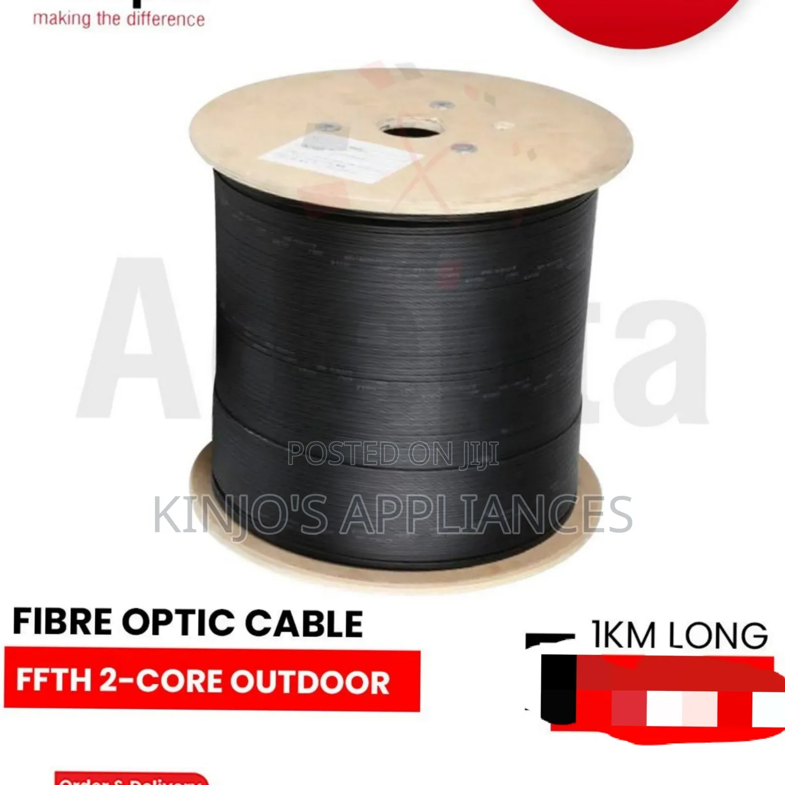 Fibre Optic Cable FFTH 2core Outdoor (1kw Long)