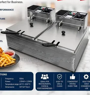 Premier Double Deep Fryer 12 Litres Maximize Efficiency