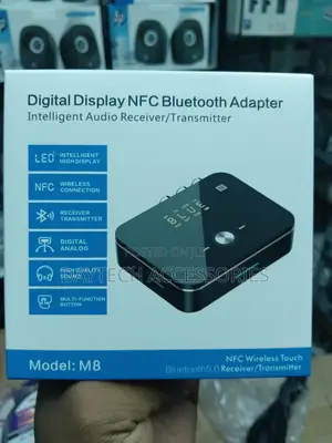 This M8 Digital Display NFC Bluetooth Adapter.