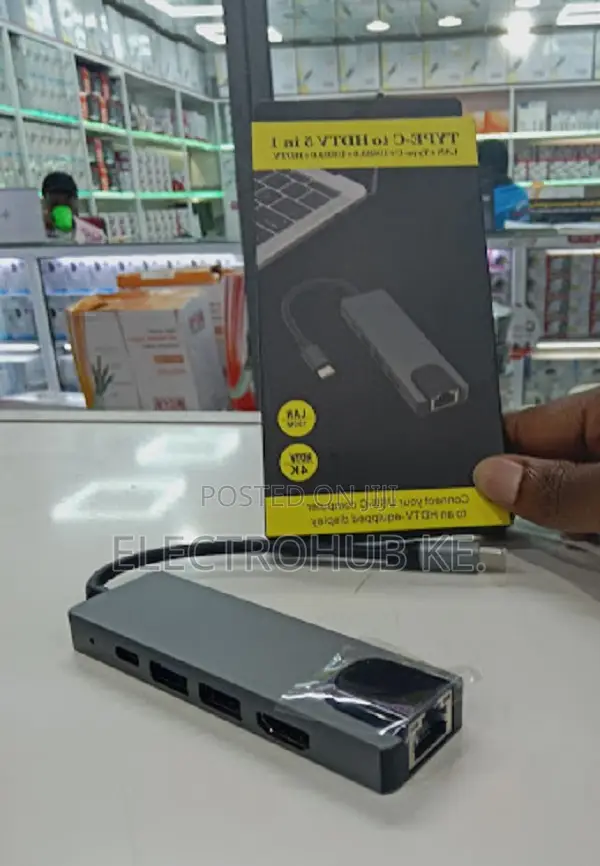 5 in 1 Usb C Docking Hub Hdmi Ethernet Adapter