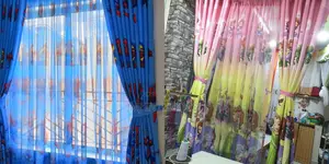 Heavy Blackout Cartoon Curtains for Privacy and Sun Protection