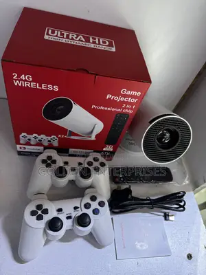  2-in-1 Smart Gaming Projector With Dual Wireless Controllers