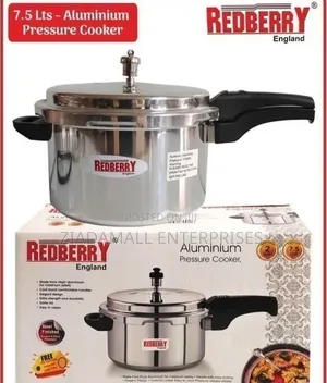 Redberry Premium Range 7.5l Aluminium Pressure Cooker With Glass Lid