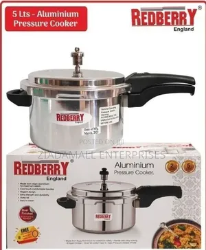 Redberry Premium Range 5l Aluminium Pressure Cooker With Glass Lid