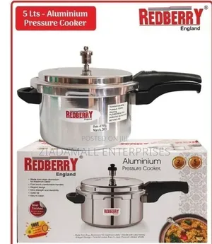 Redberry 5l Aluminium Pressure Cooker ,Cook With Confidence