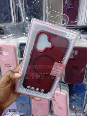 iPhone 16 Red Cloud-Shaped Camera Cutout Case