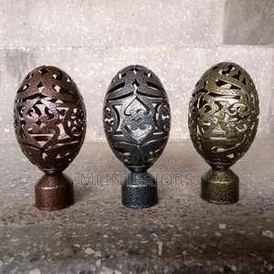 Durable Metal Curtain Rods End Flowers Jua Kali Made Affordable