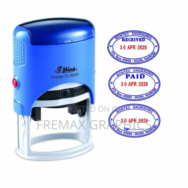Easy-Use Self-Inking Rubber Stamp