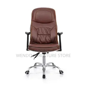 Office Chairs; Recliner Leather Brown Adjustable Office Chairs