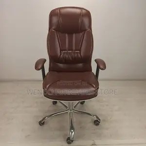 Office Chairs; Recliner Leather Brown Adjustable Office Chairs