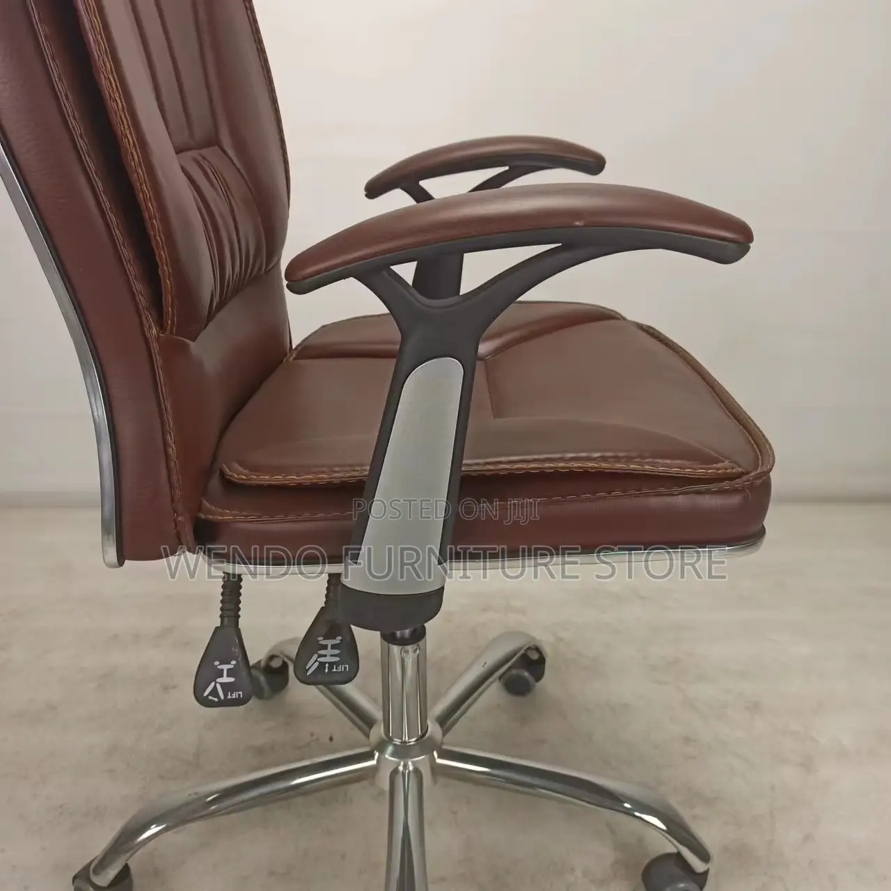 Office Chairs; Recliner Leather Brown Adjustable Office Chairs