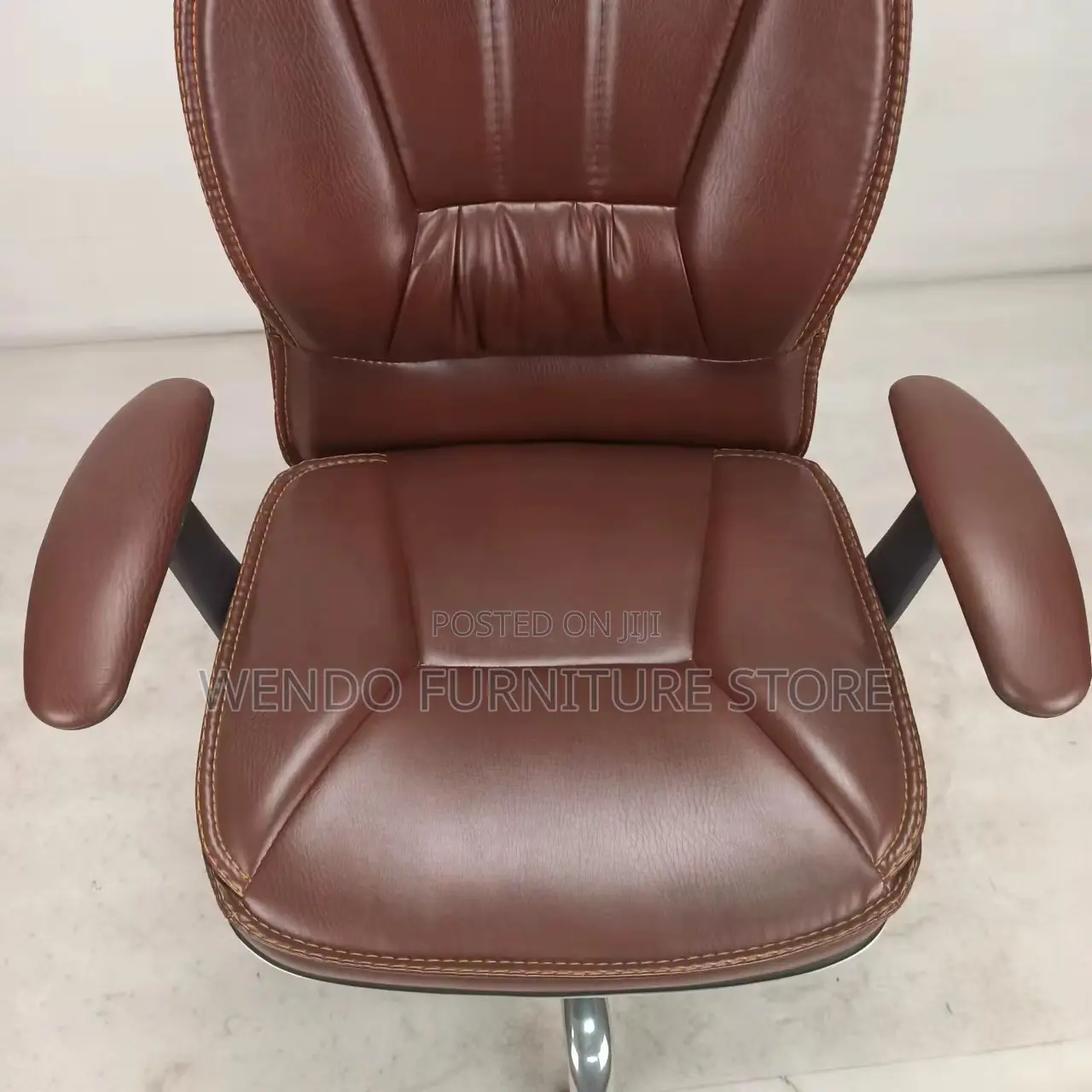 Office Chairs; Recliner Leather Brown Adjustable Office Chairs