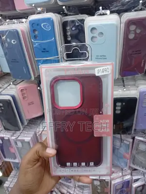iPhone 14 Pro Maroon With a Contrasting Red Metallic Camera Frame Case