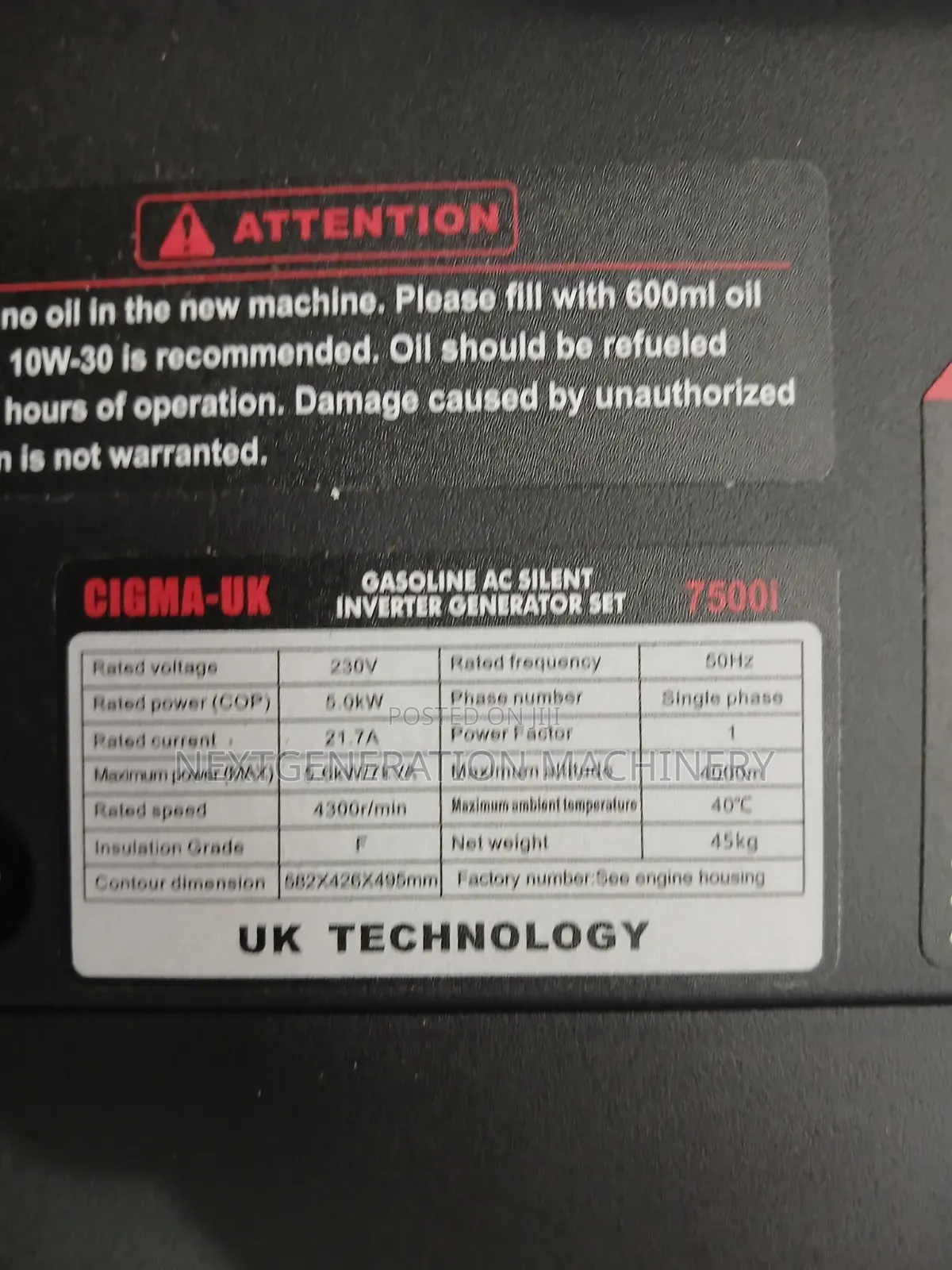 Silent Generator 7.5kva