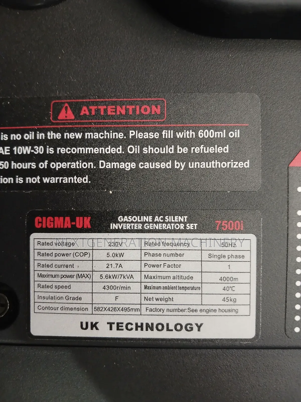 Generator Silent 7.0kva