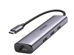 Ugreen Usb-C to Rj45 Gigabit Ethernet + Usb-a 3.0 (3 Ports) Adapter