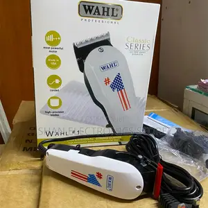 4 Combs Super Taper Professional Corded Clipper, White