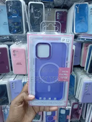 iPhone 12 With a Strong Magnetic Ring Matte Phone Case -Translucent