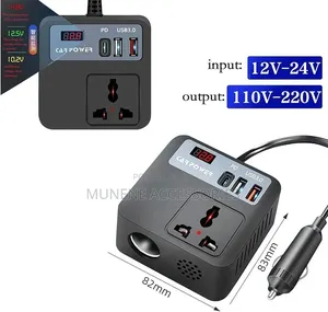 Car Inverter 12v 24v to 110v 220v Charger Power Converter 100w Usb C