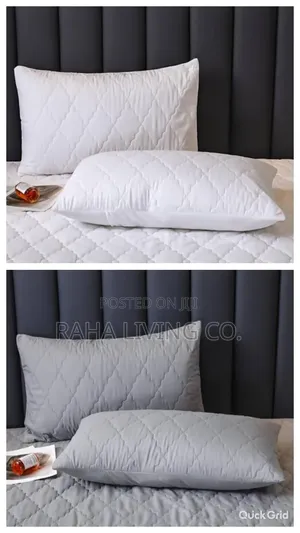 Waterproof Pillow Protector | Standard Size | White Grey