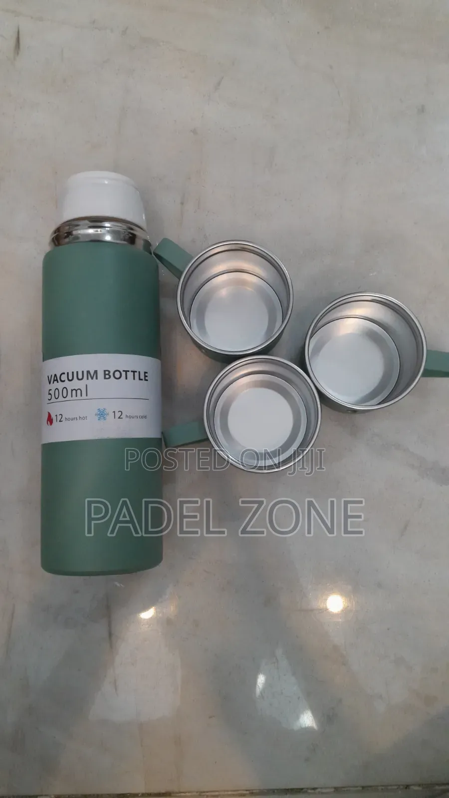 Premium 500ml Vacuum Flask Set With 3 Mugs - Brand New