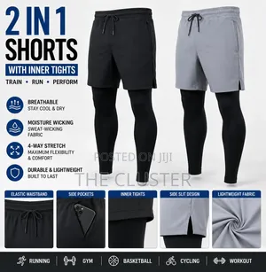 2 in 1 Gym Shorts