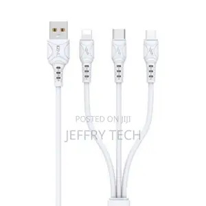 Kin 3-in-1 Usb Data Cable – Fast Charging and Durable Design.
