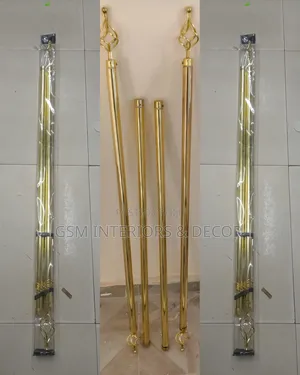 Extendable Curtain Rods in Gold Shades 1 Meter