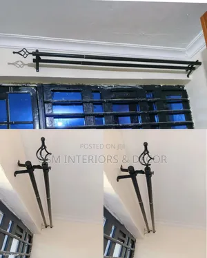 Black Curtain Rods in Imported and Extendable Properties