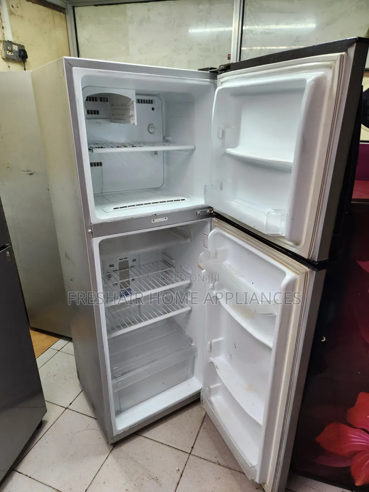 Dark Silver Samsung Fridge