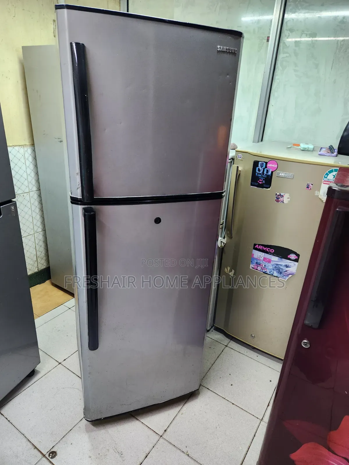 Dark Silver Samsung Fridge