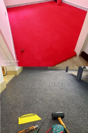 Red and Grey Delta 4mm Room Coverage Wall to Wall Carpets