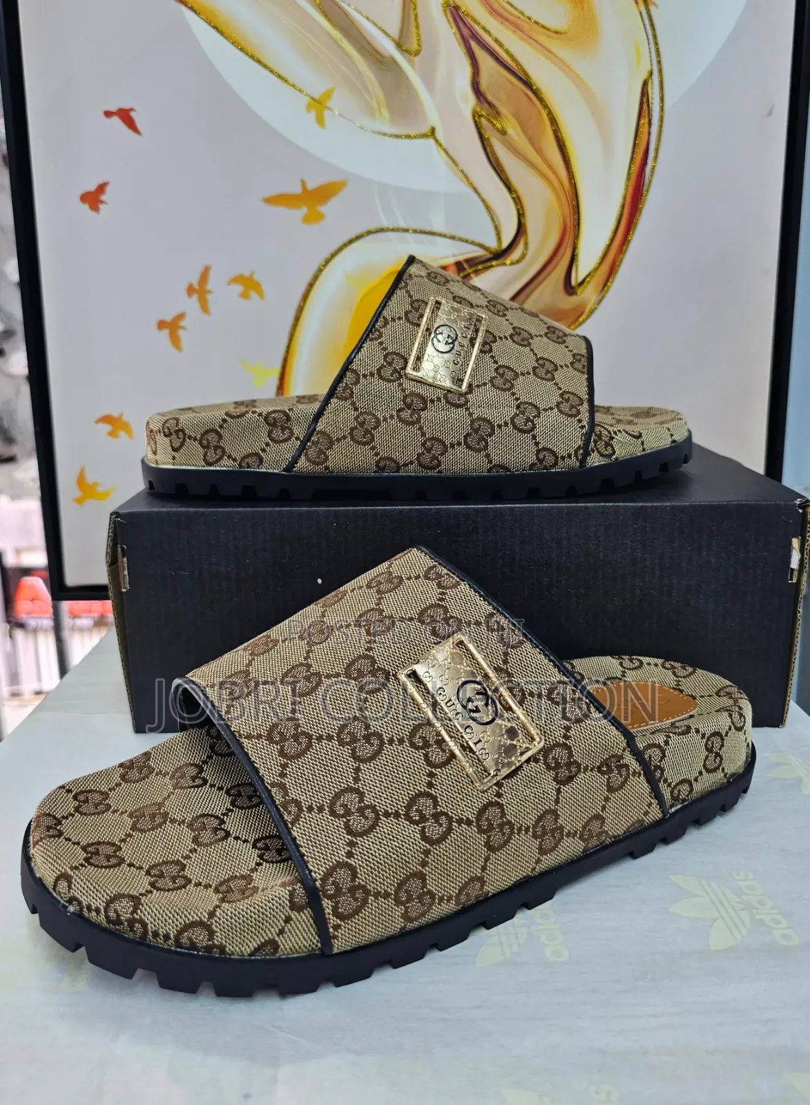 Brown Gucci Slides