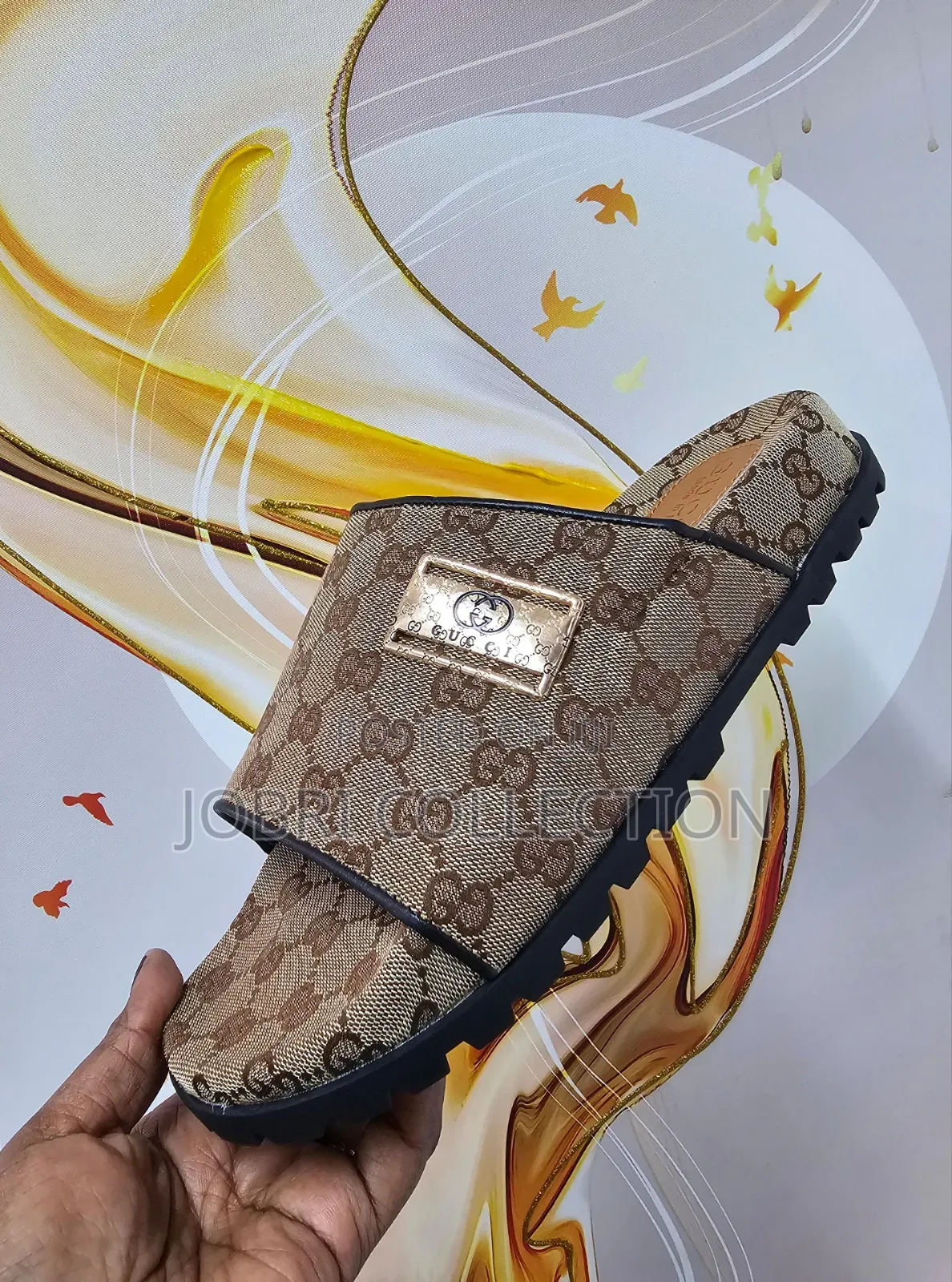 Brown Gucci Slides