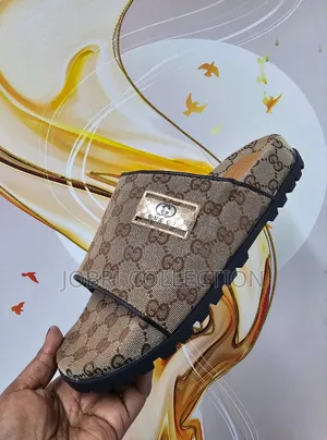 Brown Gucci Slides