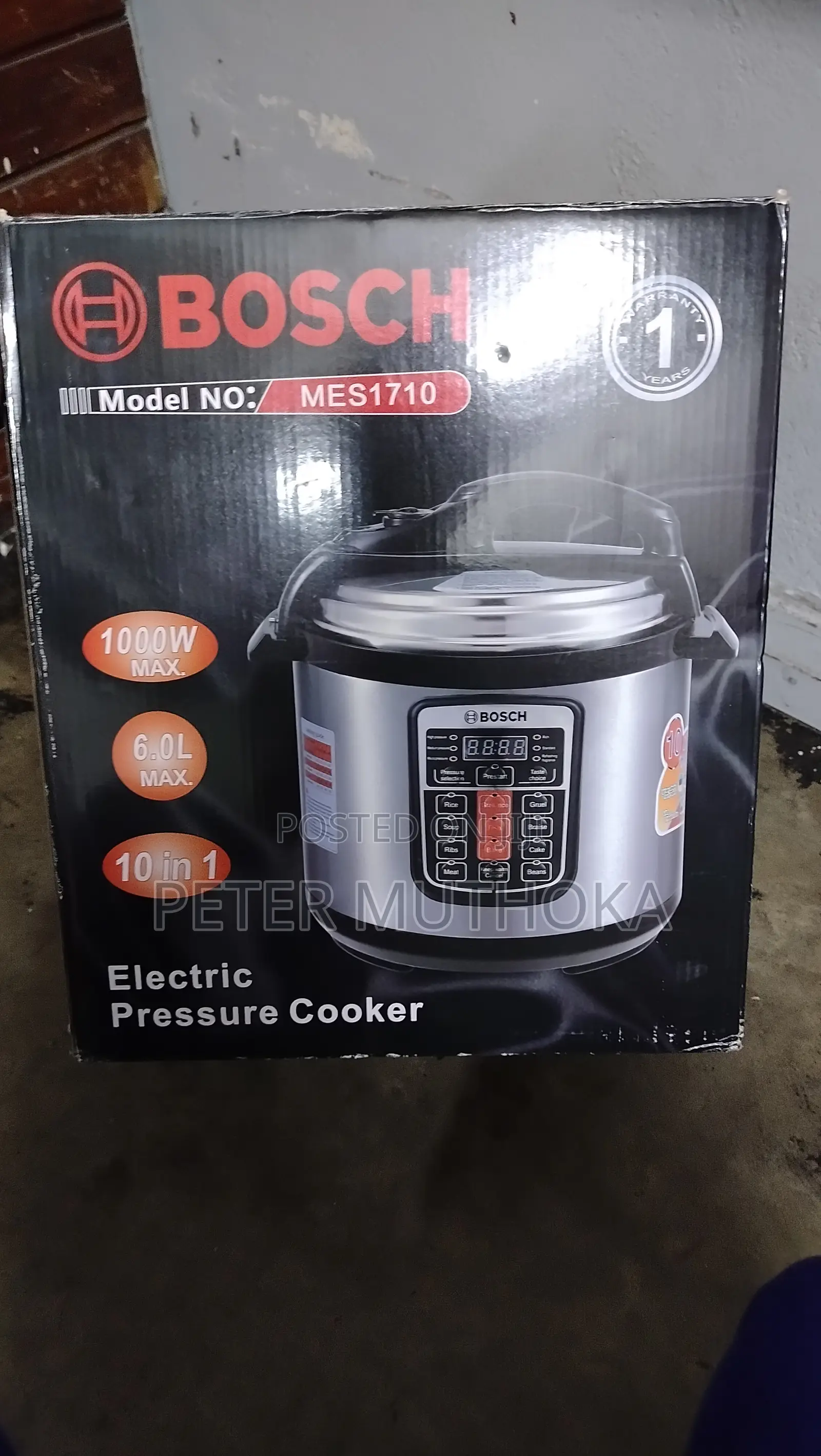 6litre Electric Pressure Cooker
