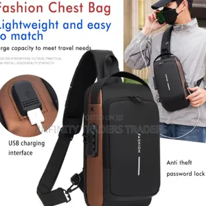 Multifunction Anti -theft Usb Shoulder/Chest Bag