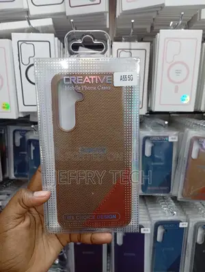 Samsung Galaxy A55 5g Leather Stitched Soft Back Cover