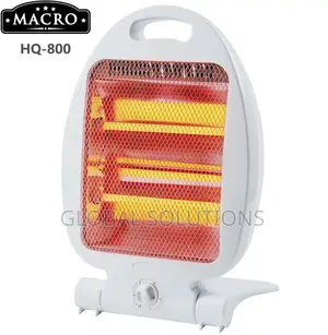 Hq-800 Quartz Room Heater With A White Plastic Body