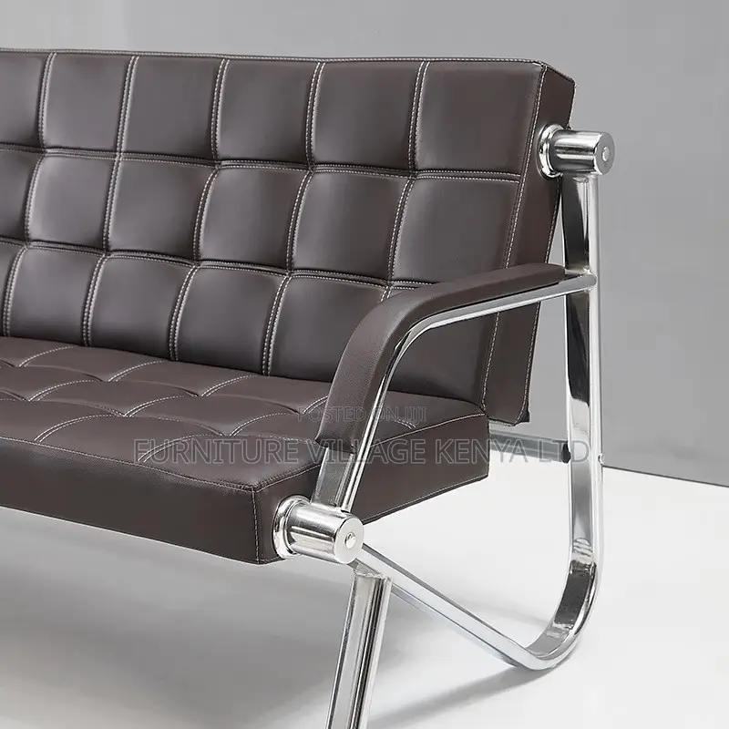 Leather 5-Seater Lobby Sofa Set