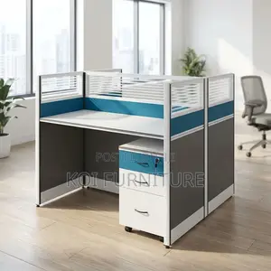 Office Desk : G12bava 2-Way Blue Workstation