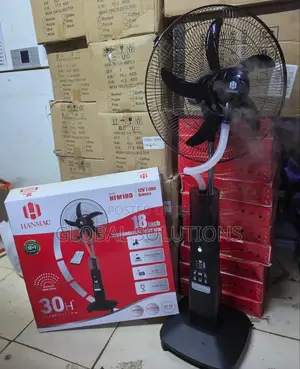 18-Inch Rechargeable Standing Fan Featuring a Built-in Water Sprayer