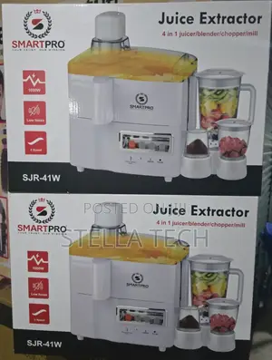 Smartpro 4 in 1 Juicer -Blender-Grinder and Mill Food Processor