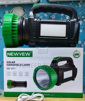 50w Solar Handheld Torch Is a Portable, Rechargeable Lighting Device