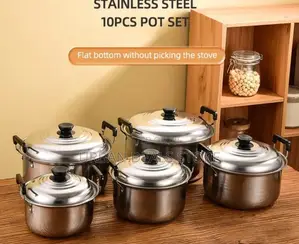 10 Pieces Stainless Steel Cooking Pots