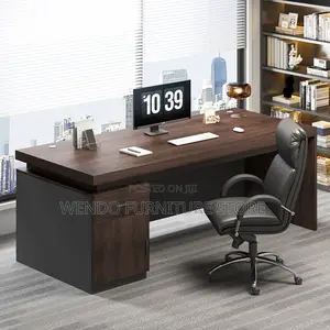 Office Desk; 1400mm Home Office Desk With Books Drawers