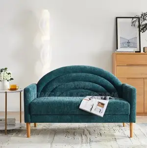 Loveseat: Linen Fabric 2-Seater Loveseat With High-Density Cushioning