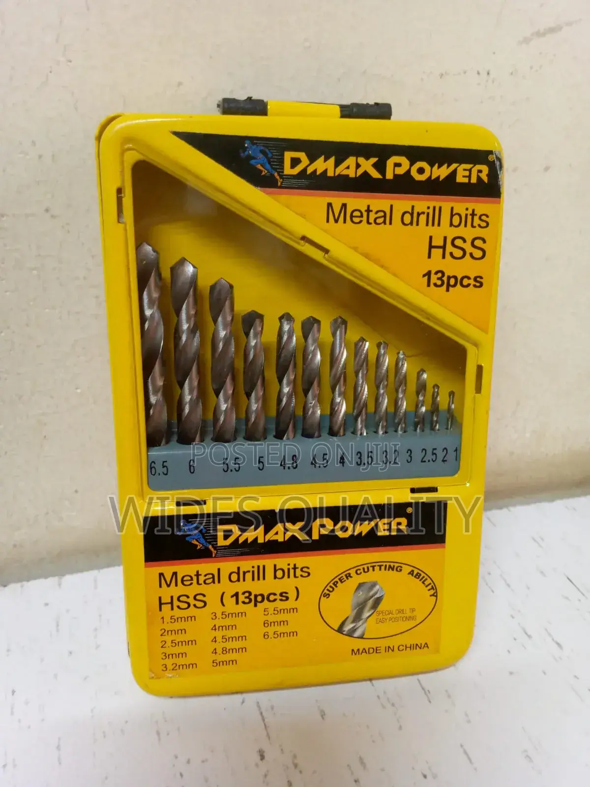 Metal Drill Bits/13 Piece High-Speed Steel Metal Drill Bit Set.