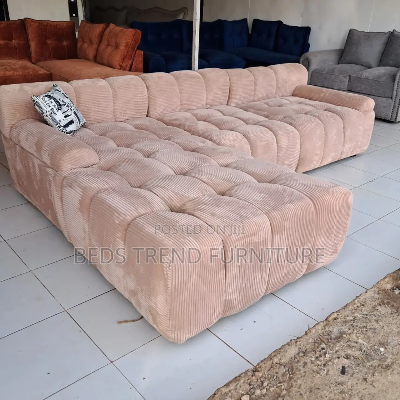 Bubble Design Permanent Back 6-Seater Sofa